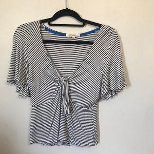 Black and white stripped blouse